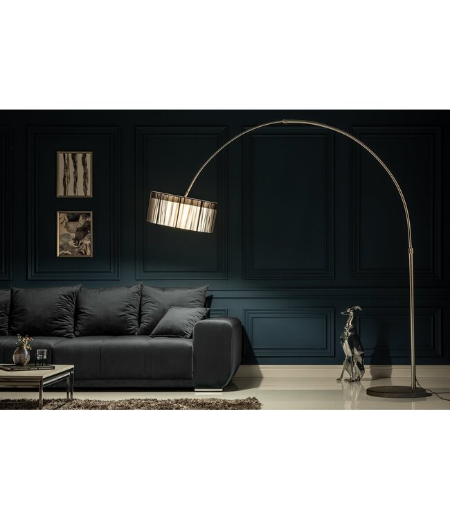 Invicta Interior Vloerlamp EXTENSO 230cm zwart met marmeren voet - 7162