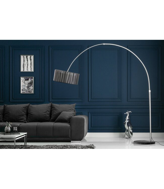 Invicta Interior Vloerlamp EXTENSO 230cm zwart met marmeren voet - 7162