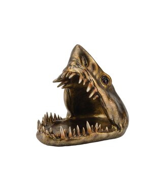 Invicta Interior Decoratief beeldje HAAI 25 cm brons met opbergvak - 48015