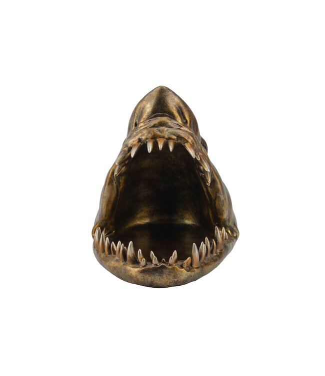 Invicta Interior Decoratief beeldje HAAI 25 cm brons met opbergvak - 48015