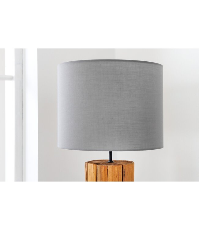 Invicta Interior Lampenkap 30x23x30cm grijs linnen voor tafellamp - 39727