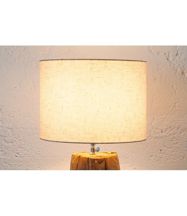 Invicta Interior Lampenkap 30x23x30cm naturel linnen voor tafellamp - 39728