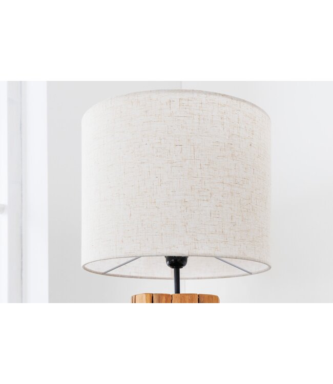 Invicta Interior Lampenkap 30x23x30cm naturel linnen voor tafellamp - 39728
