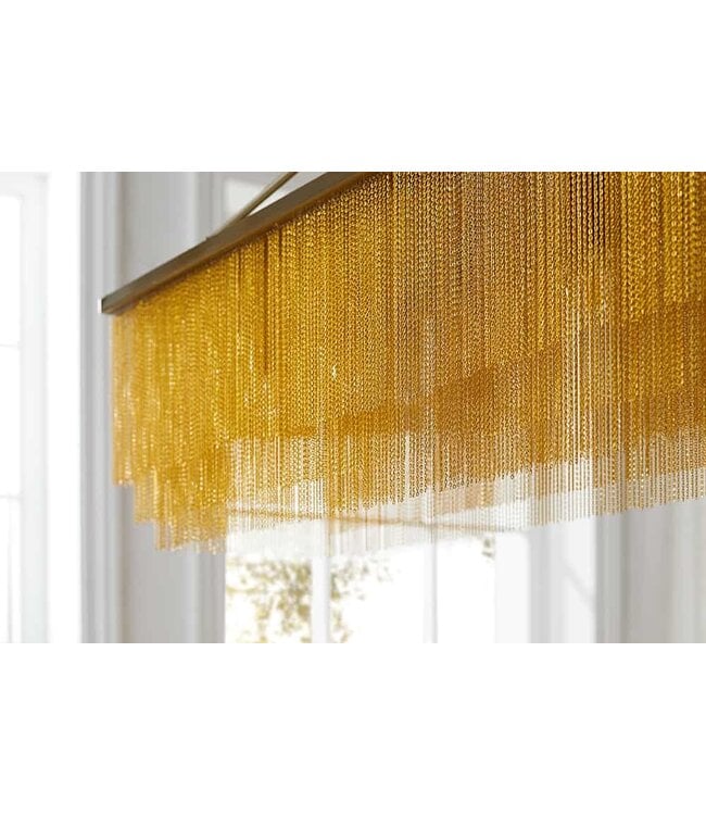 Invicta Interior Hanglamp ROYAL 80 cm met fijne gouden metalen kettingen - 43760