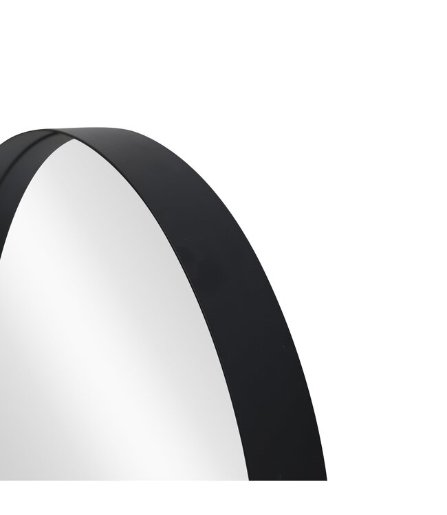 Invicta Interior Wandspiegel PORTRET 40 cm rond aluminium zwart - 48242