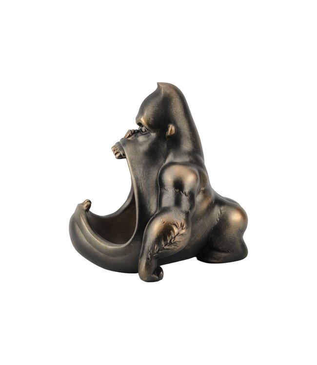 Invicta Interior Decoratieschaal KING APE 35 cm met opbergvak, bronskleurig - 48018