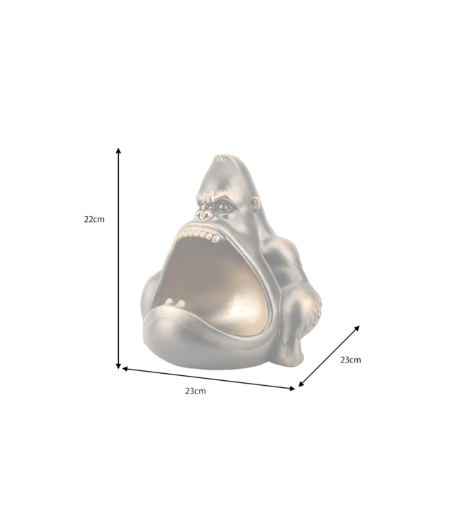 Invicta Interior Decoratieschaal KING APE 35 cm met opbergvak, bronskleurig - 48018
