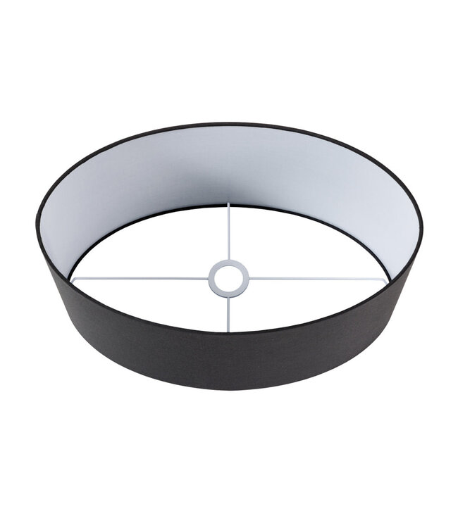 Invicta Interior Lampenkap 50x23x50cm zwart wit voor tafellamp - 42794