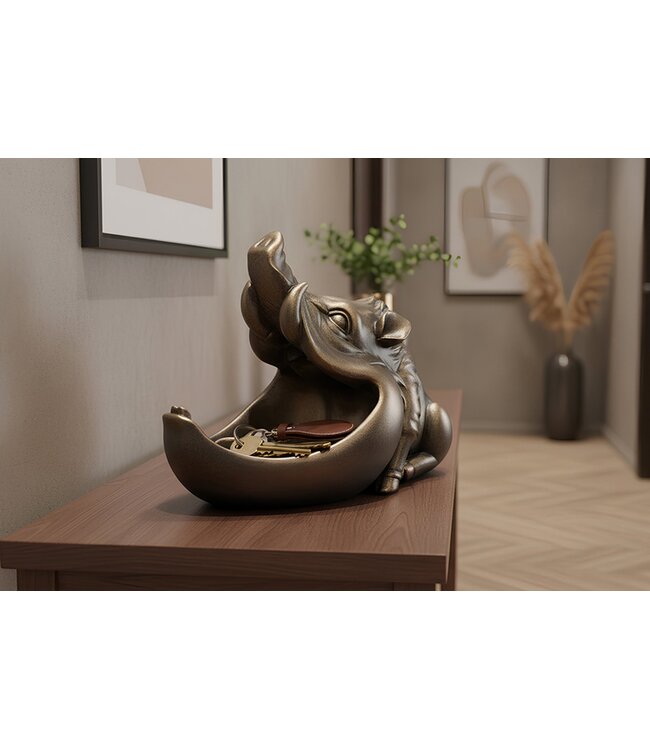 Invicta Interior Decoratief beeldje WARTHOG 30 cm brons met opbergvak - 48017