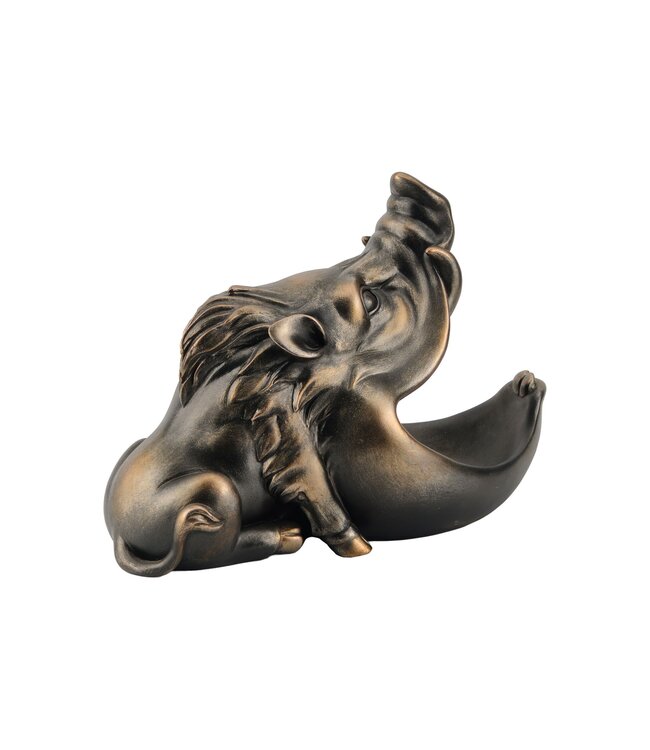 Invicta Interior Decoratief beeldje WARTHOG 30 cm brons met opbergvak - 48017