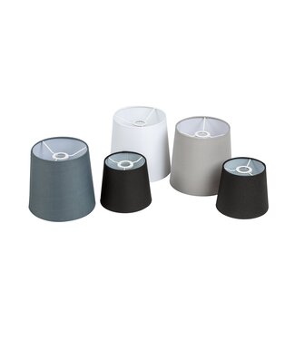 Invicta Interior Hanglamp LEVELS set van 5 lampenkappen in zwart, grijs en wit - 40694