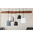 Invicta Interior Hanglamp LEVELS set van 5 lampenkappen in zwart, grijs en wit - 40694