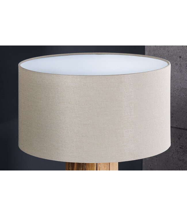 Invicta Interior Ronde lampenkap van linnen, 40x22x40 cm, beige, voor tafellamp - 42004-2