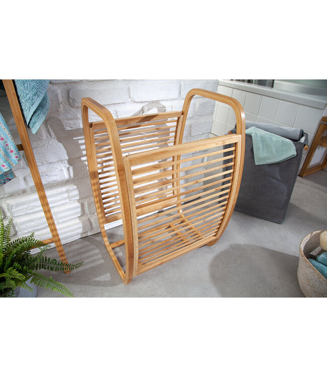 Invicta Interior Wasmand LAGOON SPA 60cm bamboe naturel uitneembare tas grijs - 40942