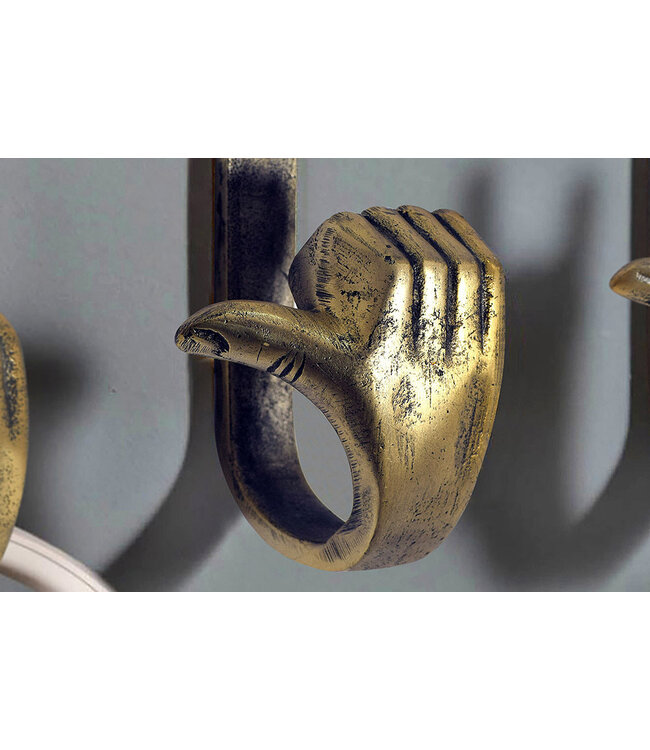 Invicta Interior Kapstokhaak FINGERS 20 cm set van 3 messing - 45662