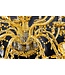 Invicta Interior Kroonluchter met kristallen, 15 armen, goudkleurig - 43168