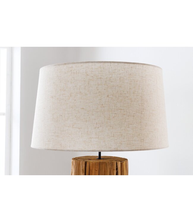 Invicta Interior Lampenkap 45x25x50cm kegelvormig linnen naturel voor staande lamp - 41093