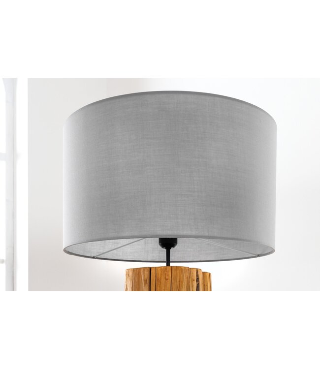 Invicta Interior Lampenkap 50x30x50cm linnen grijs voor staande lamp - 39322