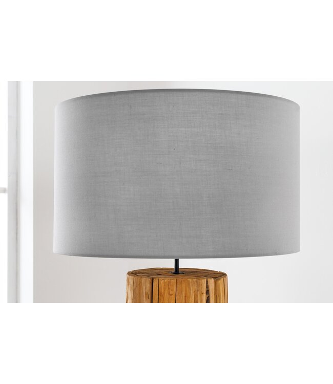 Invicta Interior Lampenkap 50x30x50cm linnen grijs voor staande lamp - 39322