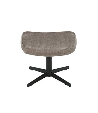 Invicta Interior Kruk VOGUE 45 cm draaibaar fluweel taupe met zwart metalen frame - 46702