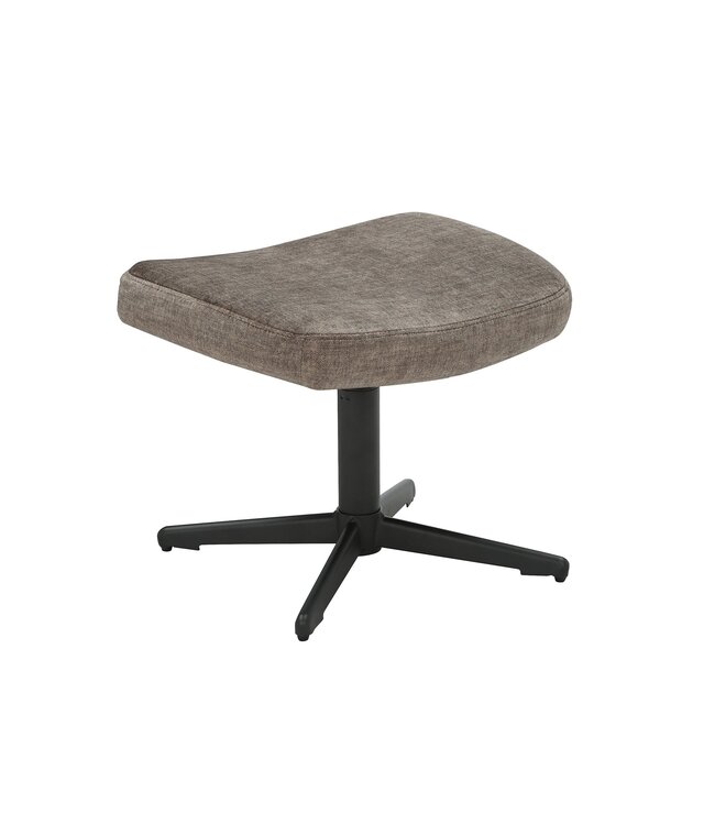 Invicta Interior Kruk VOGUE 45 cm draaibaar fluweel taupe met zwart metalen frame - 46702