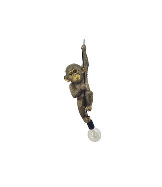 Invicta Interior Hanglamp AAP 55 cm handgemaakte apensculptuur goud - 48008