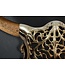 Invicta Interior Wanddecoratie EXOTISCHE STIER 60 cm mangohout en metaal naturel goud handgemaakt - 45661