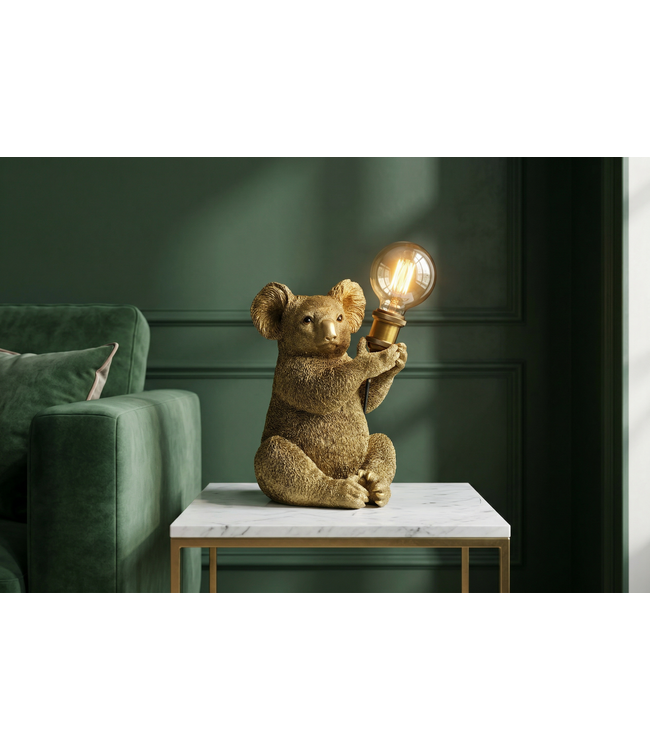 Invicta Interior Tafellamp KOALA 30cm gouden sculptuur - 48003