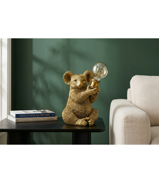 Invicta Interior Tafellamp KOALA 30cm gouden sculptuur - 48003