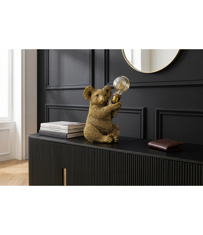 Invicta Interior Tafellamp KOALA 30cm gouden sculptuur - 48003