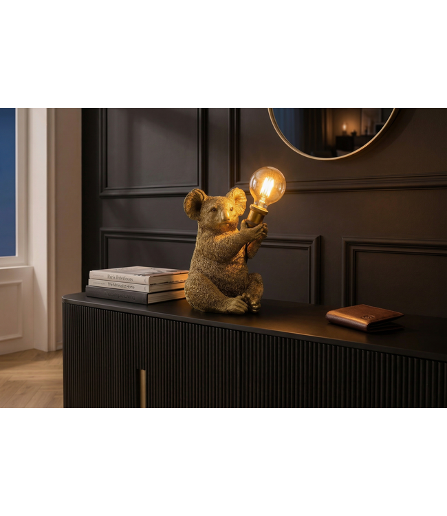 Invicta Interior Tafellamp KOALA 30cm gouden sculptuur - 48003