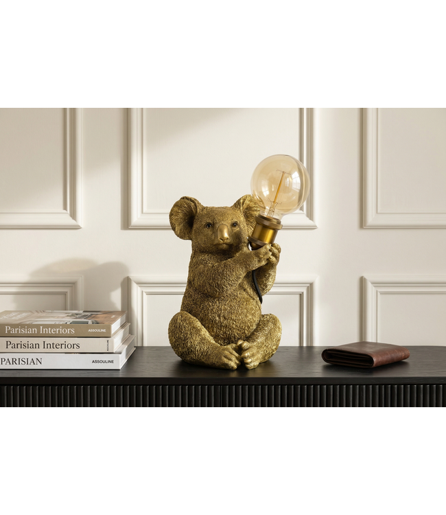 Invicta Interior Tafellamp KOALA 30cm gouden sculptuur - 48003