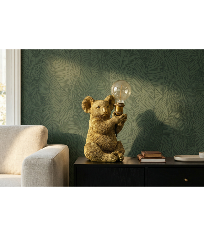 Invicta Interior Tafellamp KOALA 30cm gouden sculptuur - 48003
