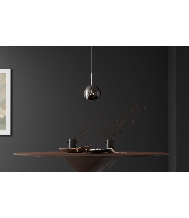 Invicta Interior Hanglamp LIQUID DIAMOND 20 cm, glas met rooklook - 46016