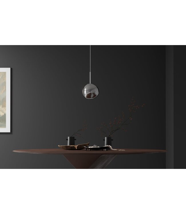 Invicta Interior Hanglamp LIQUID DIAMOND 20 cm, glas met rooklook - 46016