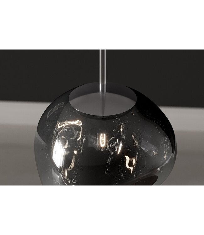 Invicta Interior Hanglamp LIQUID DIAMOND 20 cm, glas met rooklook - 46016