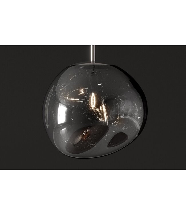 Invicta Interior Hanglamp LIQUID DIAMOND 20 cm, glas met rooklook - 46016