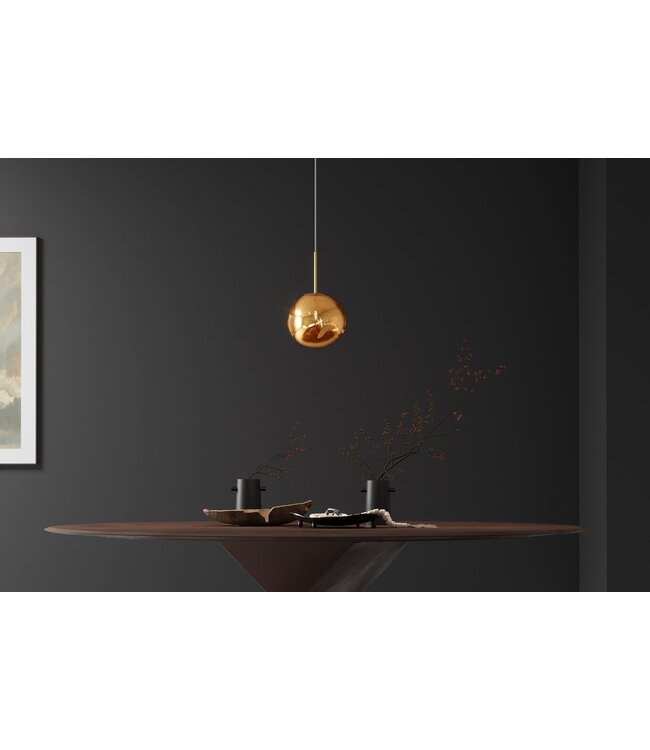 Invicta Interior Hanglamp LIQUID DIAMOND 20cm glas goud - 46014