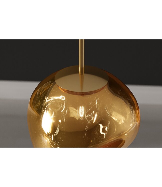 Invicta Interior Hanglamp LIQUID DIAMOND 20cm glas goud - 46014