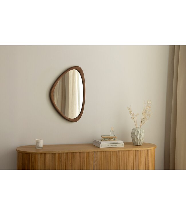 Invicta Interior ORGANIC wandspiegel 65 cm, massief hout, walnoothoutlook - 48245