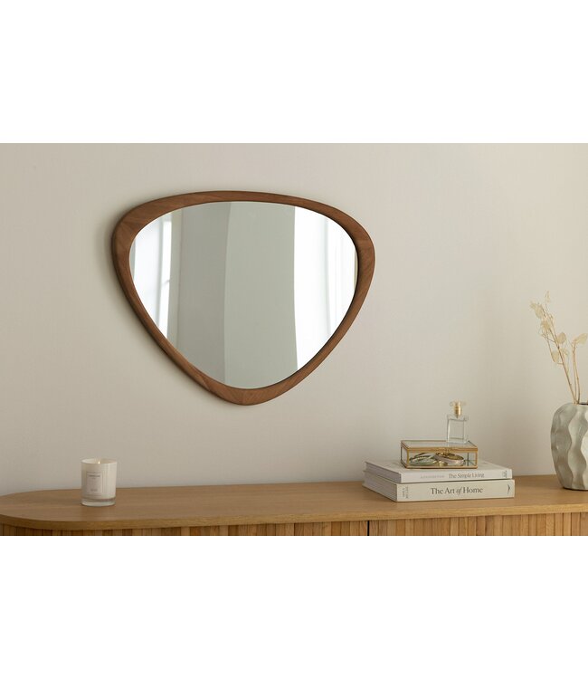 Invicta Interior ORGANIC wandspiegel 65 cm, massief hout, walnoothoutlook - 48245