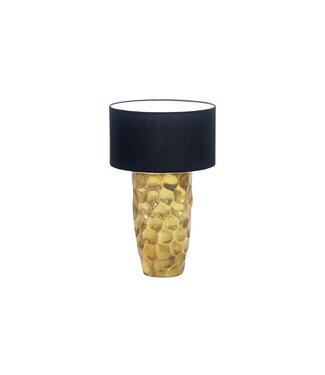 Invicta Interior Tafellamp AURELIA 55 cm met hamerslageffect, goudkleurig - 46659