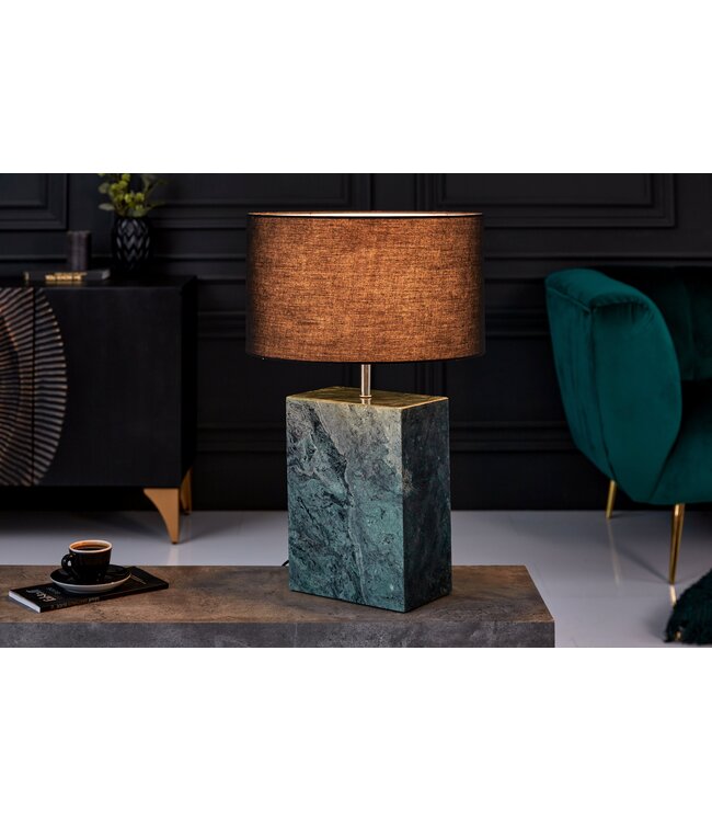 Invicta Interior Tafellamp NOBLE 35 cm voet marmergroen zonder lampenkap - 40902