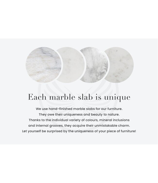 Invicta Interior Tafellamp NOBLE 35 cm voet marmerwit zonder lampenkap - 40903