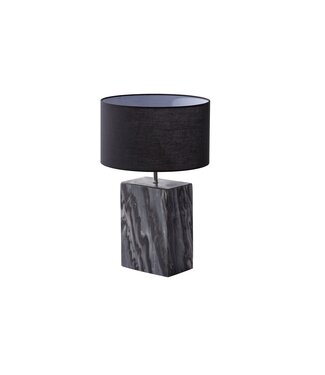 Invicta Interior Tafellamp NOBLE 35 cm voet marmerzwart zonder lampenkap - 40901