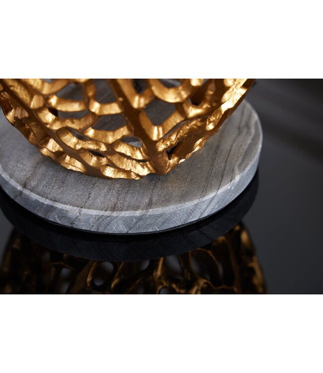 Invicta Interior Tafellampframe LEAF 45 cm goudkleurig zonder lampenkap - 42232