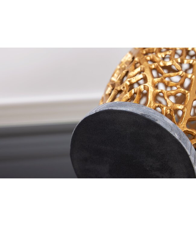 Invicta Interior Tafellampframe LEAF 45 cm goudkleurig zonder lampenkap - 42232