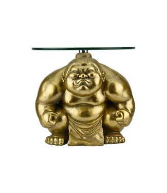 Invicta Interior Bijzettafel SUMO 30 cm rond glas goud - 48013