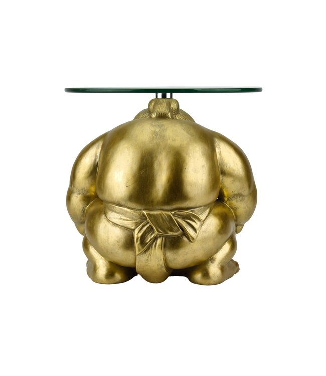 Invicta Interior Bijzettafel SUMO 30 cm rond glas goud - 48013