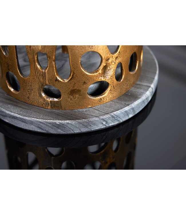 Invicta Interior Tafellampframe LEAF 45 cm antiek koper zonder lampenkap - 42230